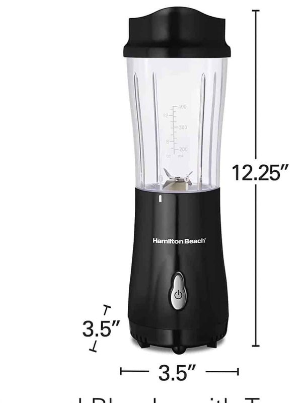 Hamilton Beach Personal Blender for Shakes and Smoothies with 14 Oz Travel Cup